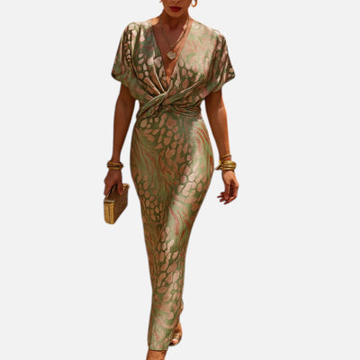 Mivora London | Women’s Elegant Floral Midi Dress – Classic Grace