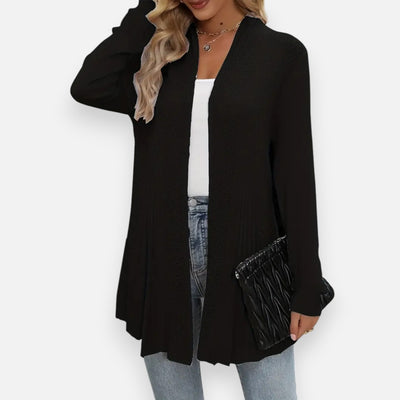 Mivora London | Women’s Pointelle Knit Cardigan – Delicate Elegance