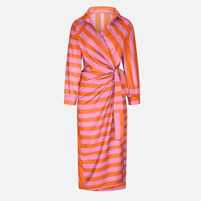 Mivora London | Summer Wrap Dress with Collar