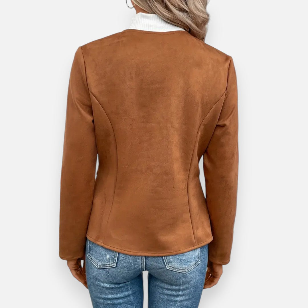 Mivora London | Women’s Soft-Touch Crew Jacket – Effortless Warmth