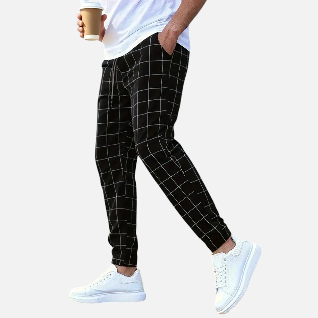 Mivora London | Men’s Comfortable Everyday Trousers With Regular Fit And Elastic Waistband