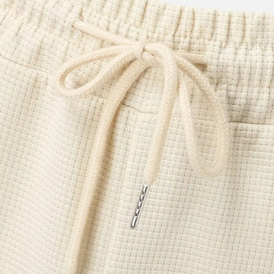 Mivora London | Men’s Waffle Knit Jogger Trousers – Slight Stretch Casual Wear