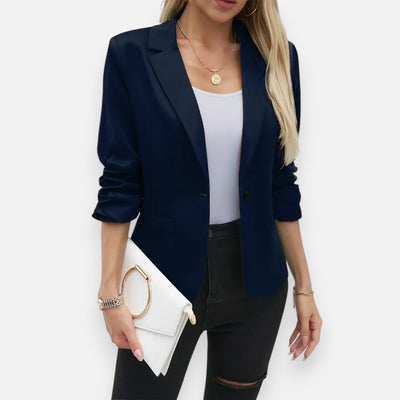 Mivora London | Women’s Pointelle Blazer – Elegant Comfort for Work and Beyond