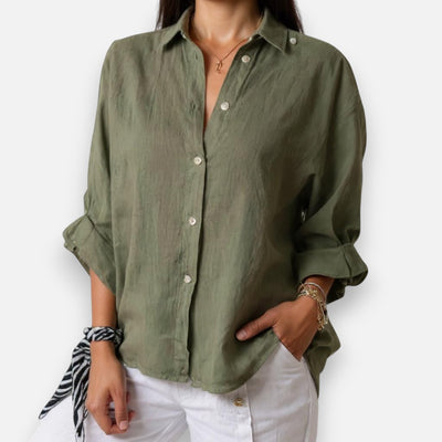 Mivora London | Women’s Casual Button-Up Shirt With Breathable Lightweight Fabric