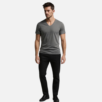 Mivora London | Men’s Lightweight Slim Fit V-Neck T-Shirt