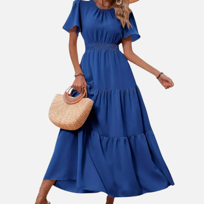 Mivora London | Women’s Elegant Pleated Long Dress