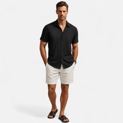 Mivora London | Relaxed Fit Casual Shirt With Short Sleeves