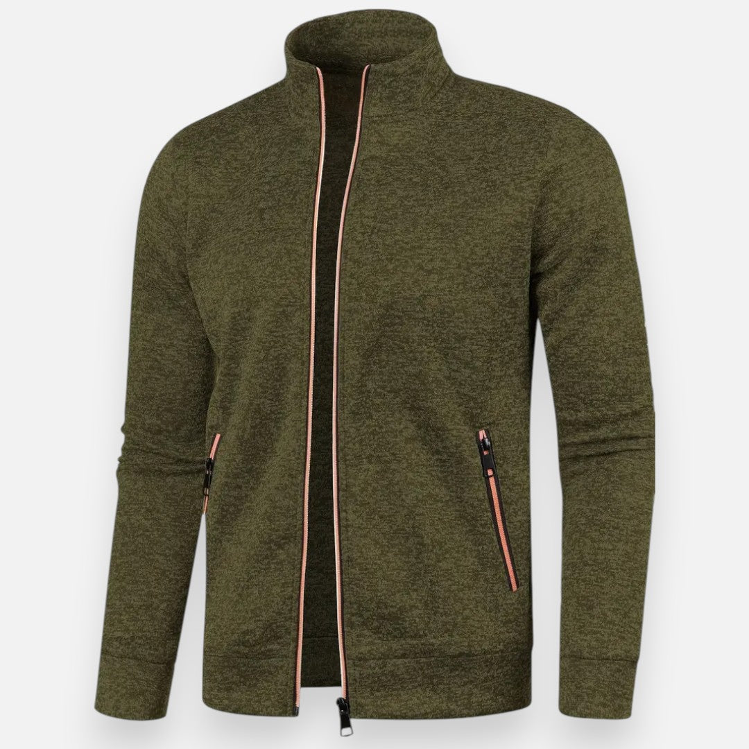 Mivora London | Men’s Stretch Zip-Up Jacket – Sleek Fit, Everyday Comfort