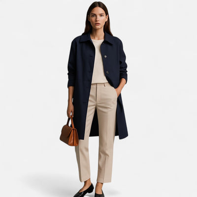Mivora London | Women’s Lightweight Single-Button Short Trench Coat