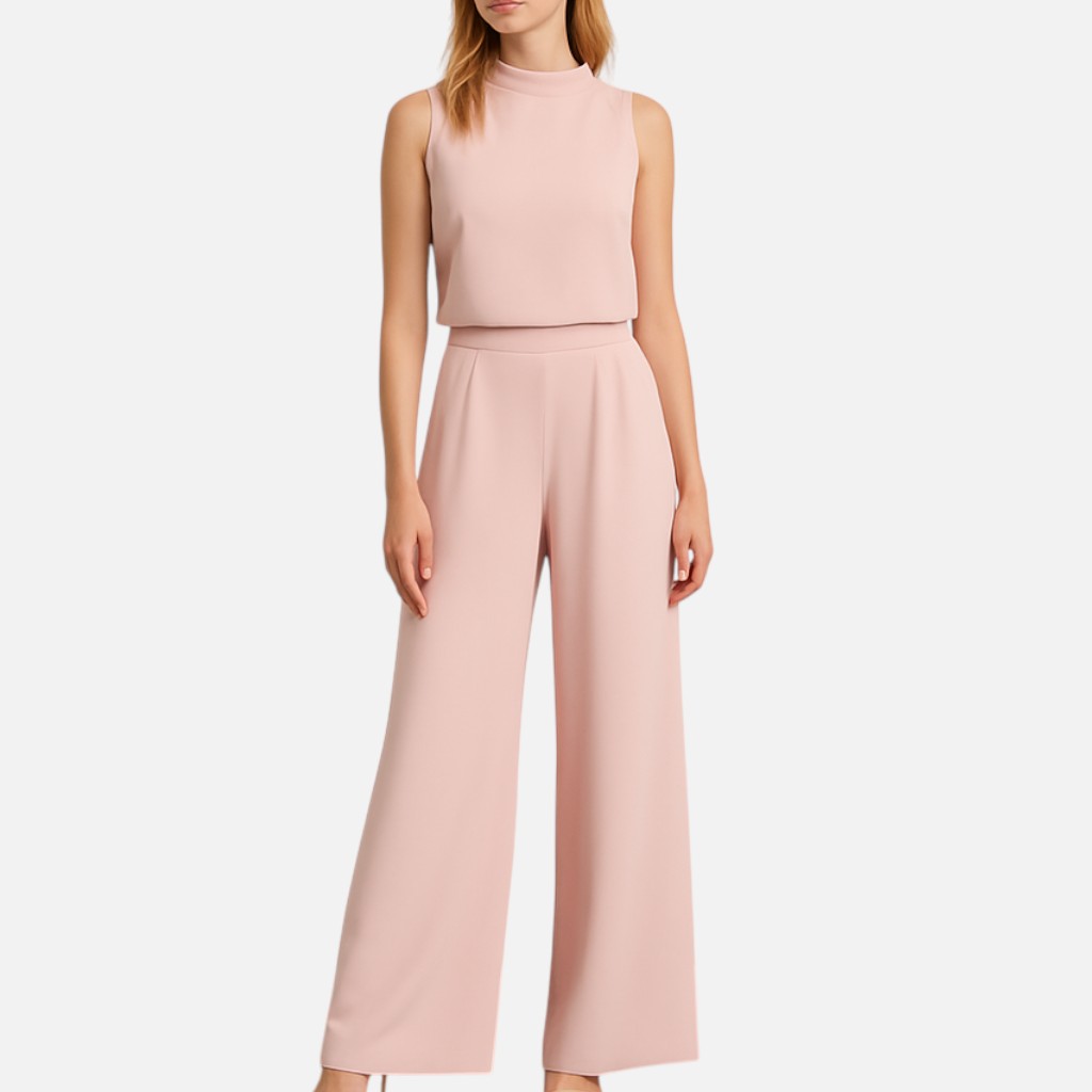 Mivora London | Women's Sleeveless Jumpsuit With Adjustable Waist and Relaxed Fit