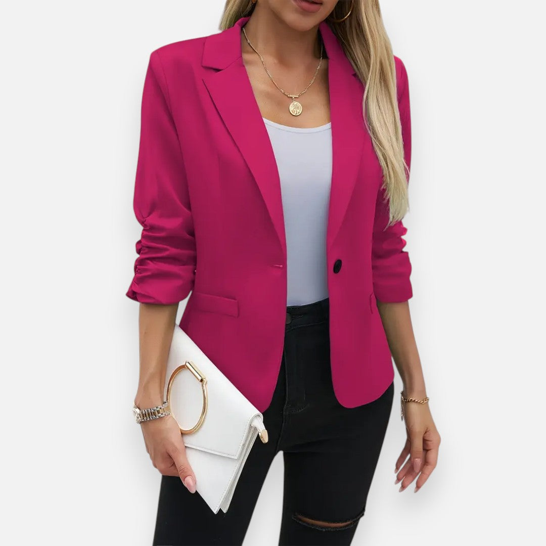 Mivora London | Women’s Pointelle Blazer – Elegant Comfort for Work and Beyond