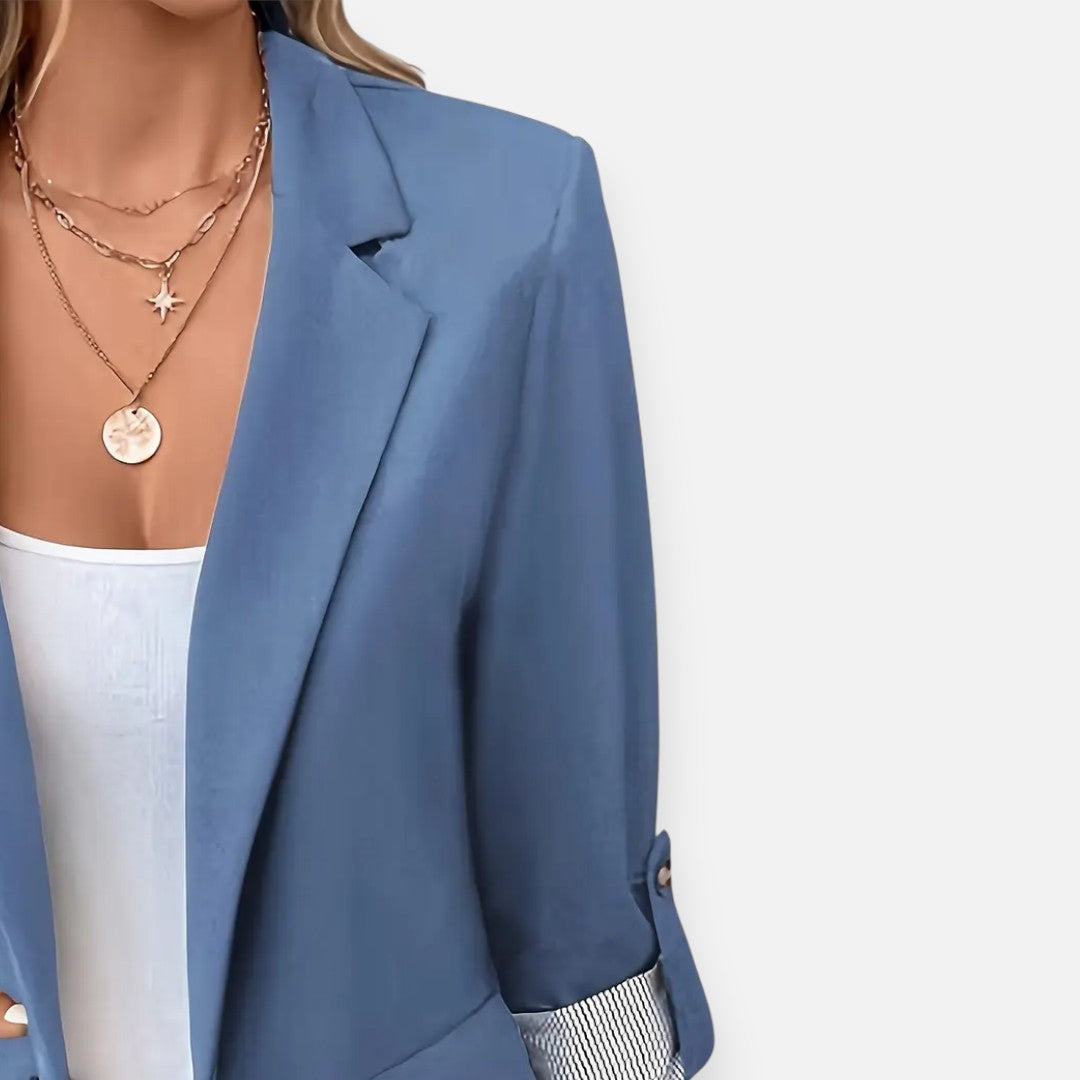 Mivora London | Women’s Notched Collar Blazer – Elegant & Effortless
