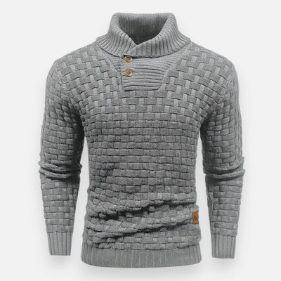 Mivora London | Men’s Waffle-Knit Pullover – Refined & Warm