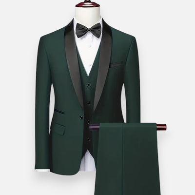 Mivora London | Men’s 3-Piece Shawl Lapel Suit – Classic Style for Every Occasion