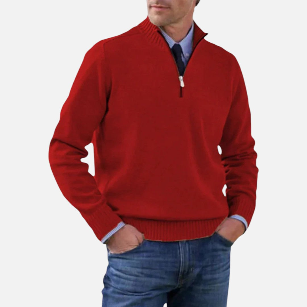 Mivora London | Men’s Half-Zip Regular Fit Long Sleeve Shirt