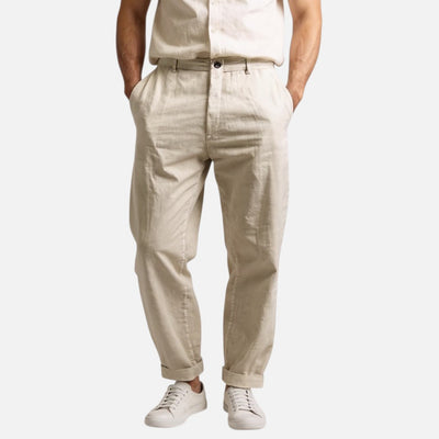 Mivora London | Men’s Casual Lightweight Summer Trousers With Elastic Waistband