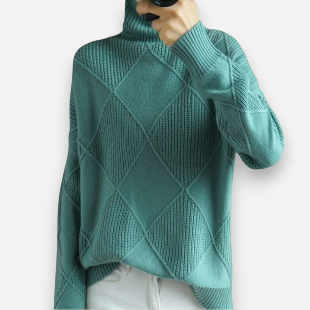 Mivora London | Women’s Cosy Roll-Neck Sweater – Classic Knit for Cold Seasons