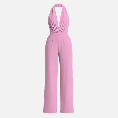 Mivora London |  Women’s Sleeveless Deep V‑Neck Jumpsuit