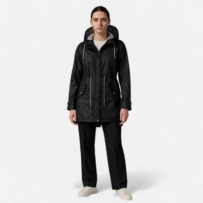Mivora London | Women’s Hooded Jacket – Refined Protection & All-Weather Ease