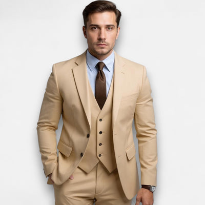Mivora London | Men’s Refined Three-Piece Suit – Classic Style for Special Occasions