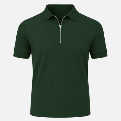 Mivora London | Men’s Casual Slim Fit Zippered Polo Shirt