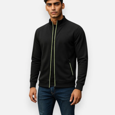 Mivora London | Men’s Stretch Zip-Up Jacket – Sleek Fit, Everyday Comfort