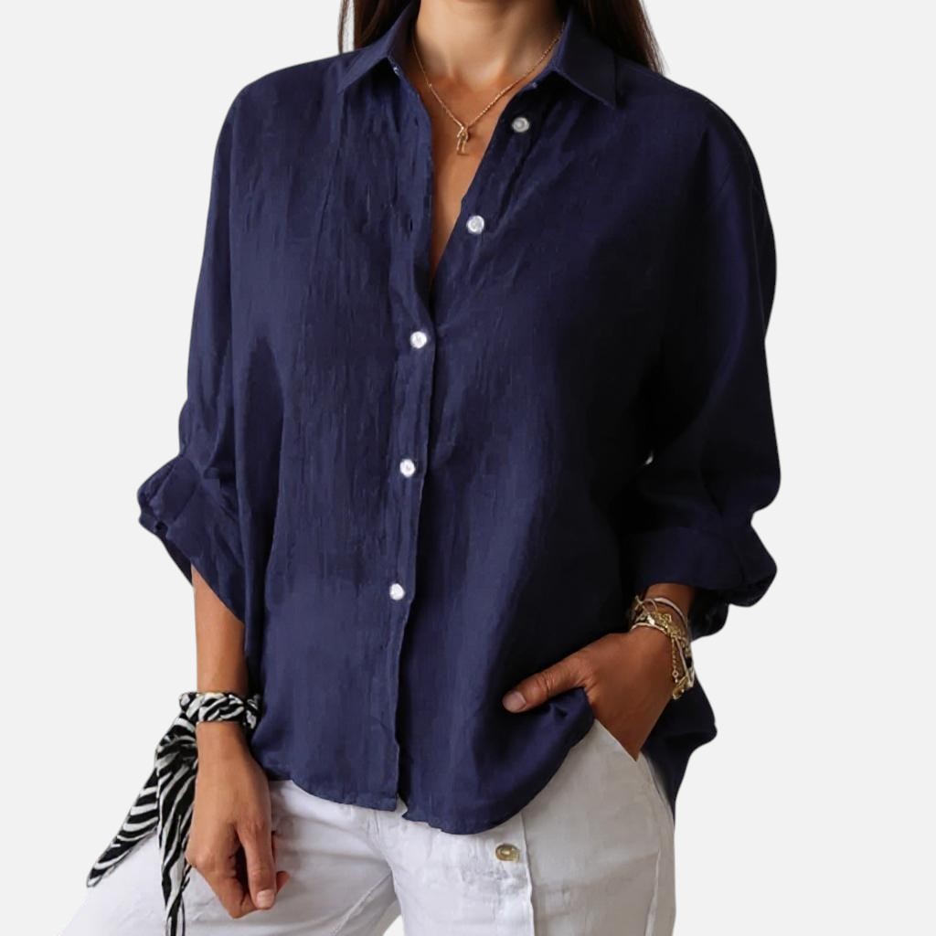 Mivora London | Women’s Casual Button-Up Shirt With Breathable Lightweight Fabric