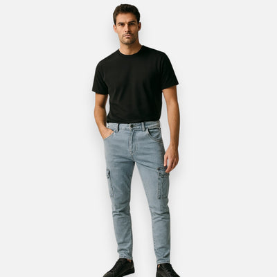 Mivora London | Men’s Skinny Fit Trousers – Medium Stretch