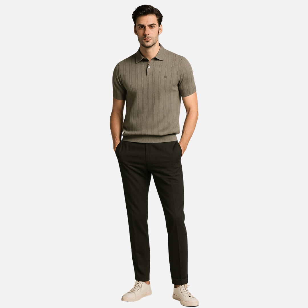 Mivora London | Men's Slim Fit Short Sleeve Polo Shirt For Casual And Smart Wear