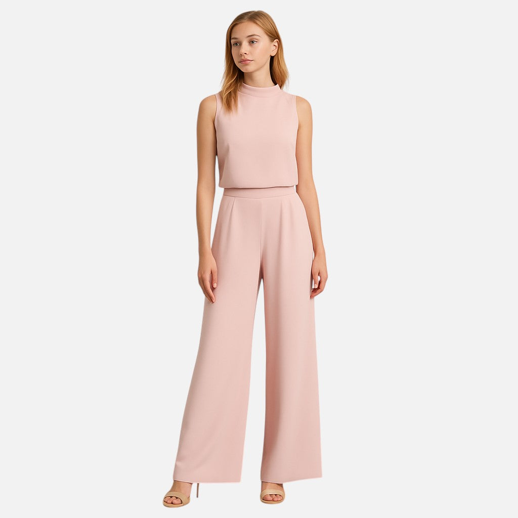 Mivora London | Women's Sleeveless Jumpsuit With Adjustable Waist and Relaxed Fit