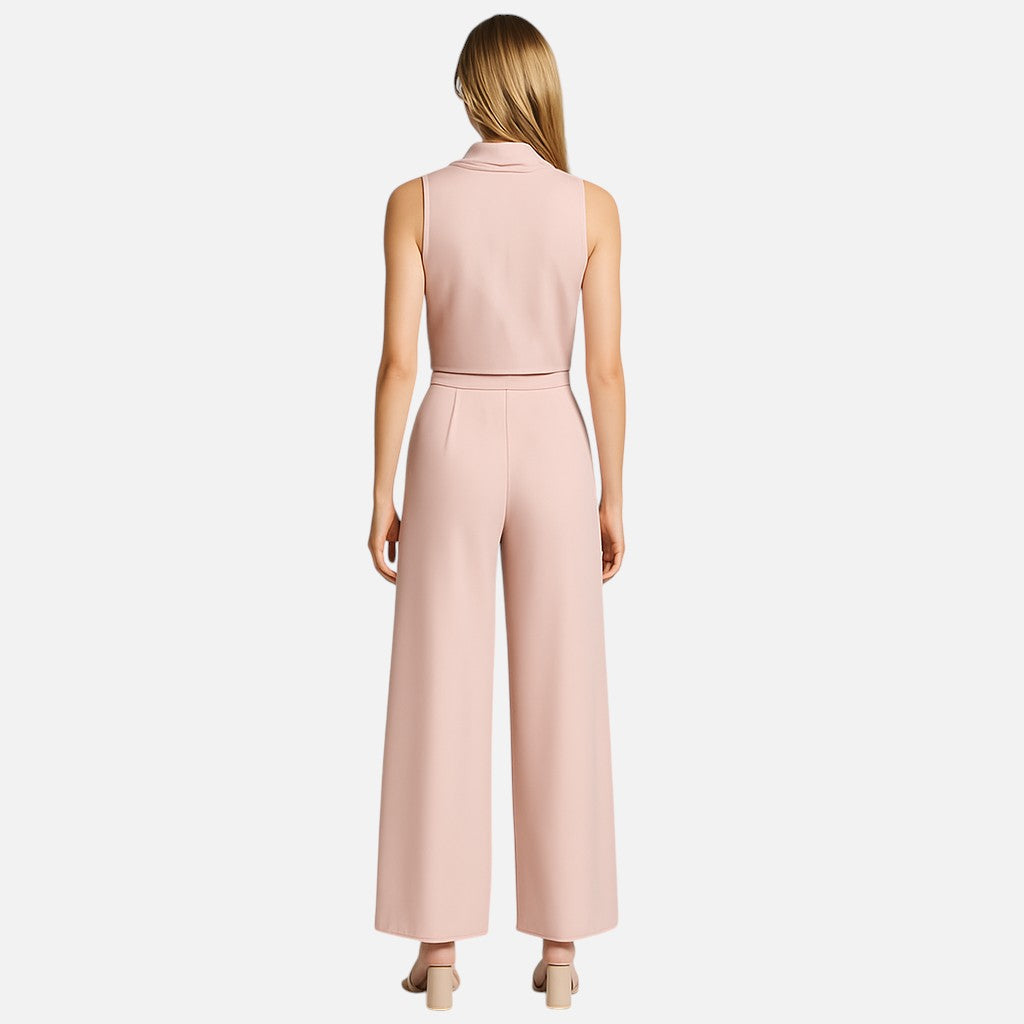 Mivora London | Women's Sleeveless Jumpsuit With Adjustable Waist and Relaxed Fit