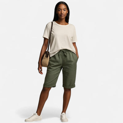 Mivora London | Women's High-Waisted Drawstring Shorts