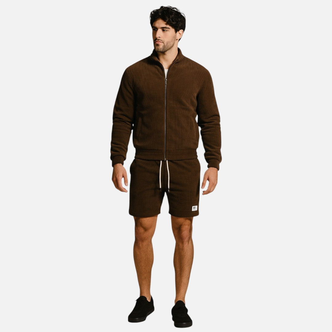 Mivora London | Men’s Casual Striped Shorts With Drawstring Waist