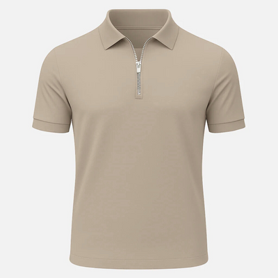 Mivora London | Men’s Casual Slim Fit Zippered Polo Shirt