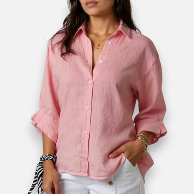 Mivora London | Women’s Casual Button-Up Shirt With Breathable Lightweight Fabric