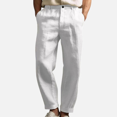 Mivora London | Men’s Casual Lightweight Summer Trousers With Elastic Waistband