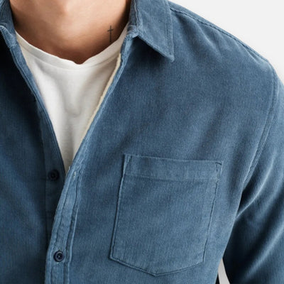 Mivora London | Men’s Textured Long-Sleeve Shirt – Refined Casual Tailoring
