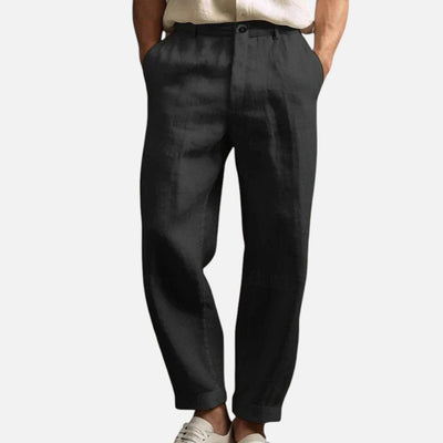 Mivora London | Men’s Casual Lightweight Summer Trousers With Elastic Waistband