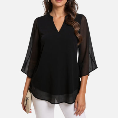 Mivora London | Women’s Lightweight Long-Sleeve Airy Blouse – Elegant and Breathable Design