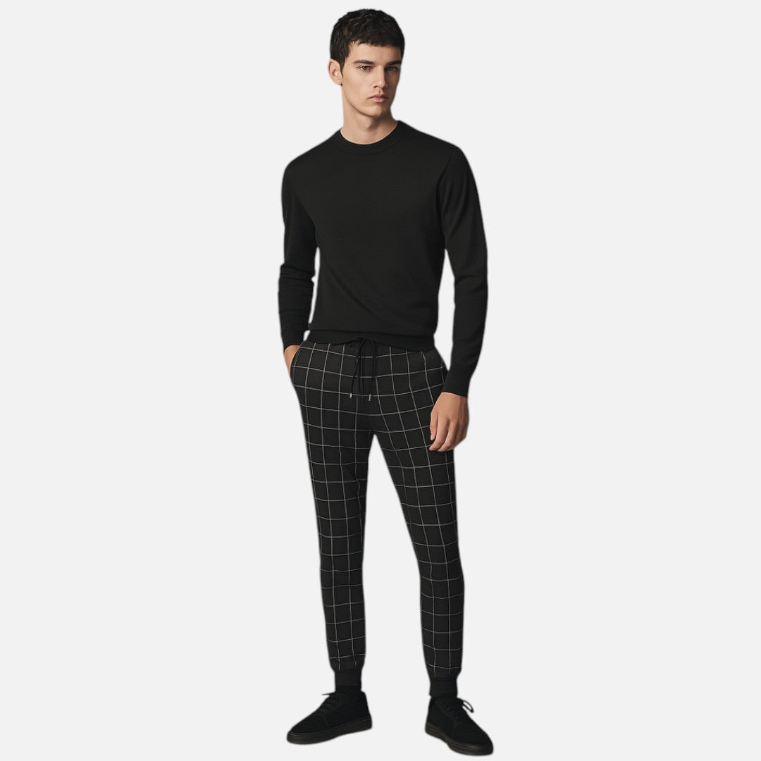 Mivora London | Men’s Comfortable Everyday Trousers With Regular Fit And Elastic Waistband