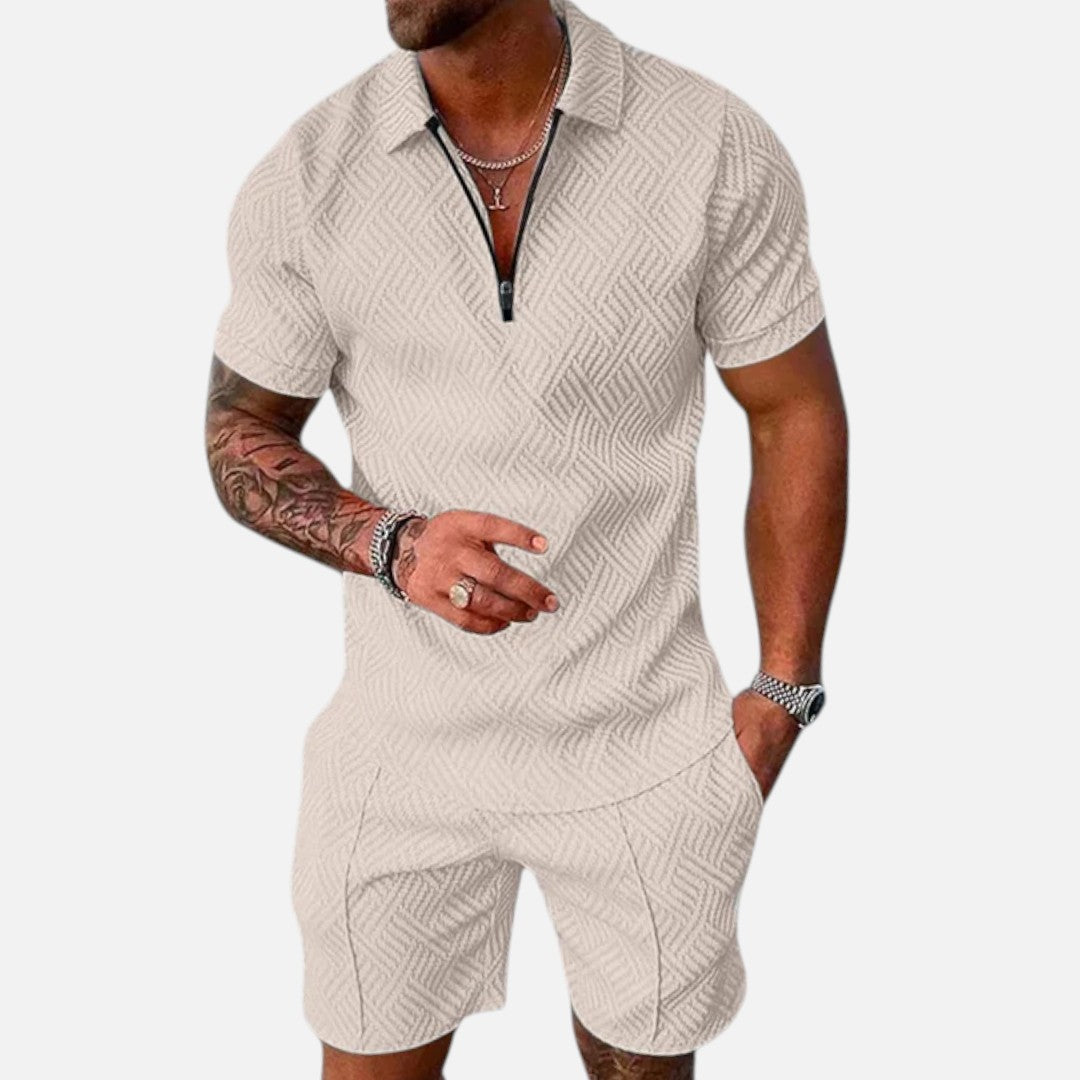 Mivora London | Men’s Casual Polo Shirt & Shorts 2-Piece Summer Set
