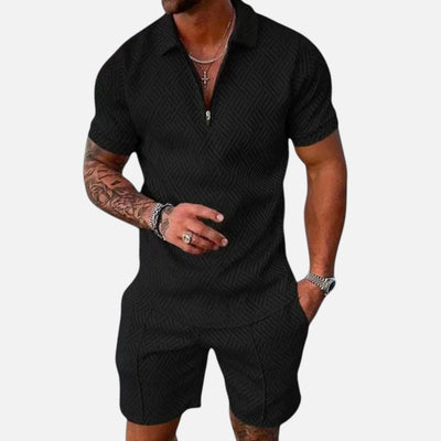 Mivora London | Men’s Casual Polo Shirt & Shorts 2-Piece Summer Set