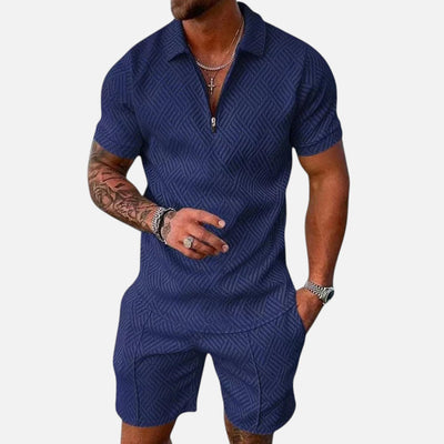 Mivora London | Men’s Casual Polo Shirt & Shorts 2-Piece Summer Set