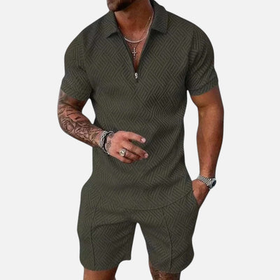 Mivora London | Men’s Casual Polo Shirt & Shorts 2-Piece Summer Set