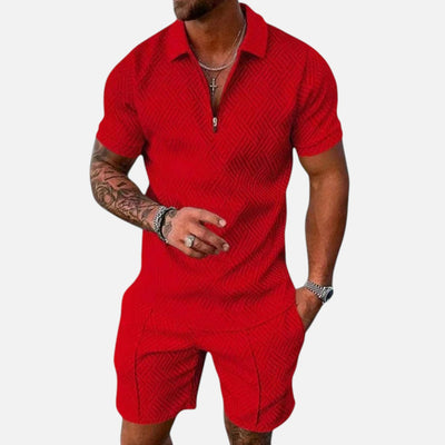 Mivora London | Men’s Casual Polo Shirt & Shorts 2-Piece Summer Set