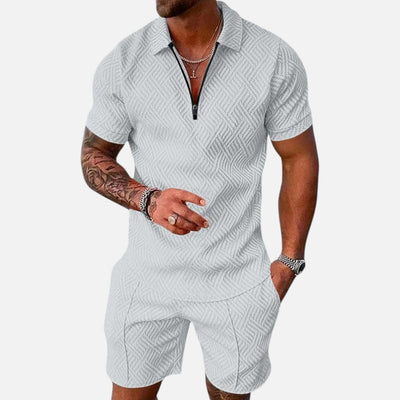Mivora London | Men’s Casual Polo Shirt & Shorts 2-Piece Summer Set