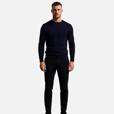 Mivora London | Men’s Knitted Crew Neck Sweater – Classic Comfort