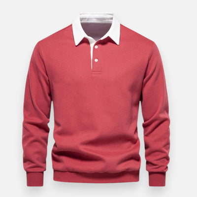 Mivora London | Men’s Silky-Soft Long-Sleeve Polo