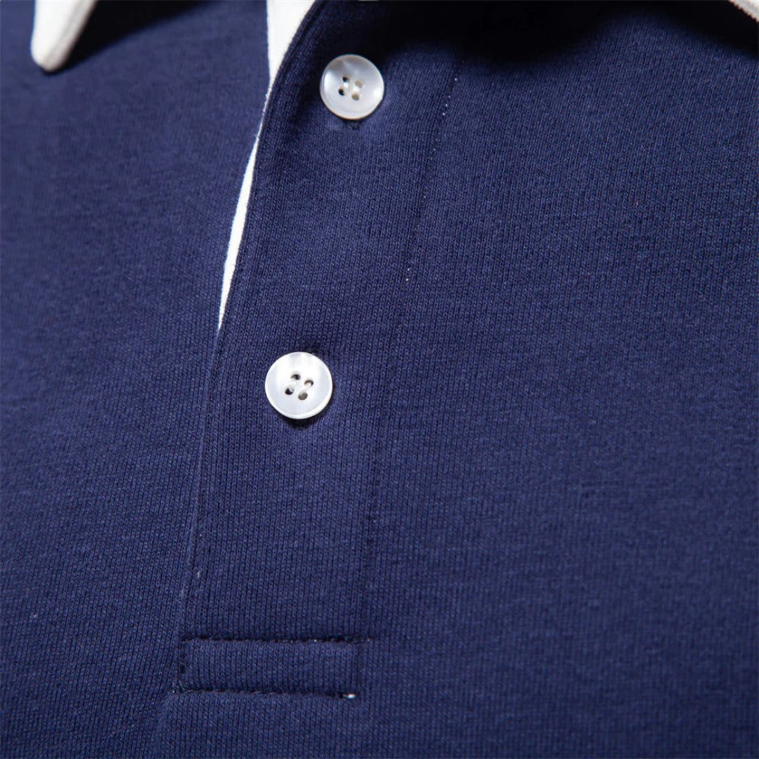 Mivora London | Men’s Silky-Soft Long-Sleeve Polo