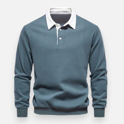 Mivora London | Men’s Silky-Soft Long-Sleeve Polo
